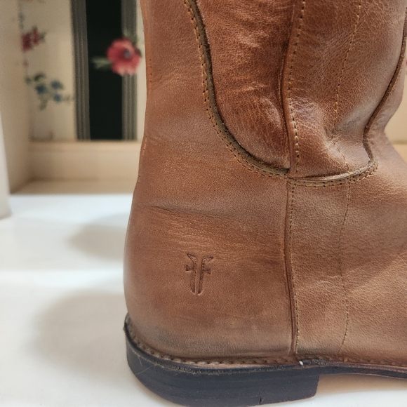 Frye 'Paige' Tall Riding Boots 100% Leather Sz 6 Brown - Picture 3 of 14